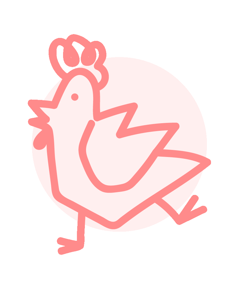 A doodle of a chicken